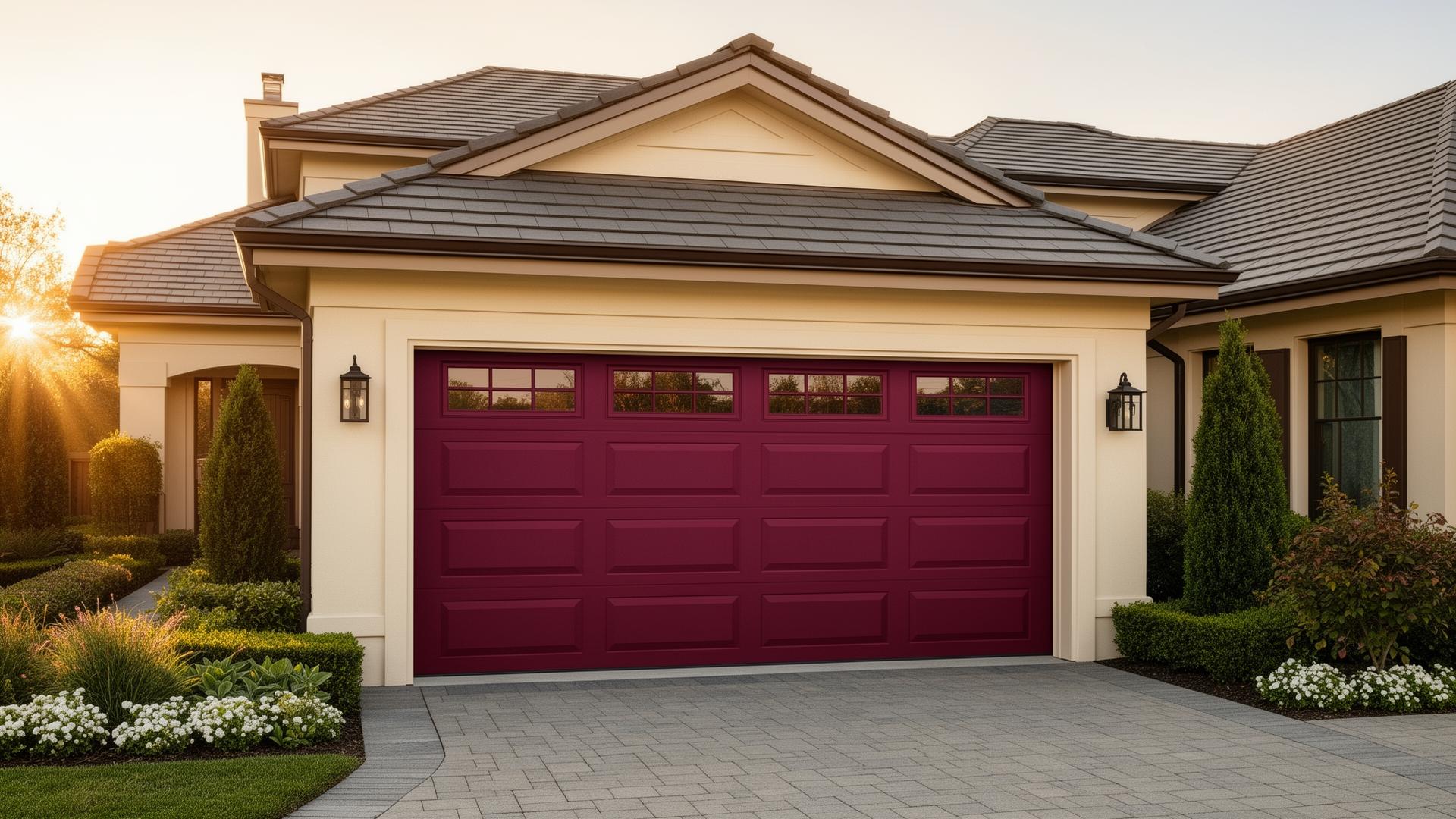 Professional garage door installation showing a modern two-car garage in Brockton, Massachusetts